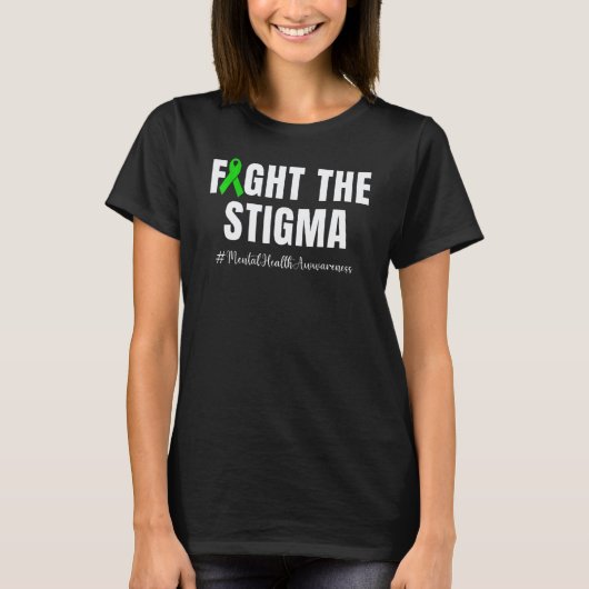 Vecht Tegen Het Stigma Maand van de bewustwording T-shirt (Voorkant)