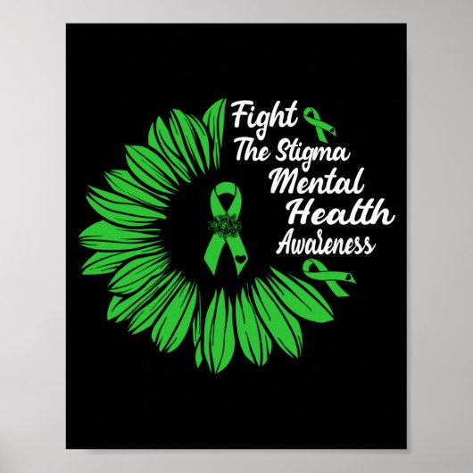 Vecht tegen het stigma _ maand van de geestelijke poster (Voorkant)