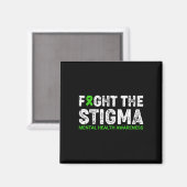 Vecht tegen het stigma mentale gezondheid bewustzi magneet (Voorkant / Achterkant)