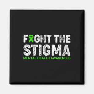Vecht tegen het stigma mentale gezondheid bewustzi magneet
