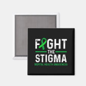 Vecht Tegen Het Stigma Mentale Gezondheid Bewustzi Magneet (Voorkant / Achterkant)
