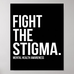 Vecht Tegen Het Stigma Mentale Gezondheid Bewustzi Poster