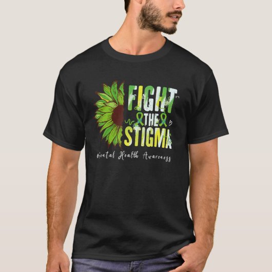 Vecht Tegen Het Stigma Mentale Gezondheidsbewust T-shirt (Voorkant)