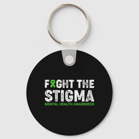 Vecht Tegen Het Stigma Mentale Gezondheidsbewustzi Sleutelhanger (Voorkant)