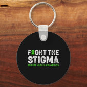 Vecht Tegen Het Stigma Mentale Gezondheidsbewustzi Sleutelhanger (Voorkant)