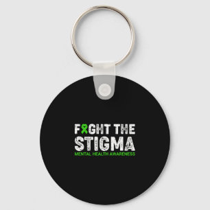 Vecht tegen het stigma mentale gezondheidsbewustzi sleutelhanger