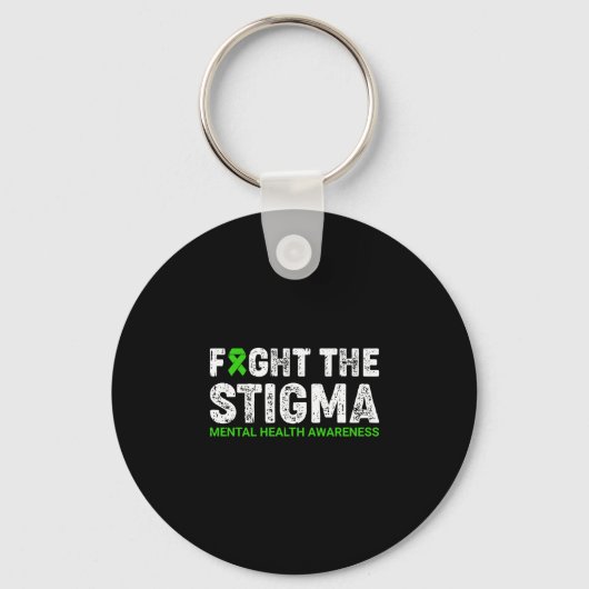 Vecht tegen het stigma mentale gezondheidsbewustzi sleutelhanger (Voorkant)