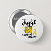 Vecht tegen kanker bij kinderen strijder In septem Ronde Button 5,7 Cm (Voorkant /achterkant)