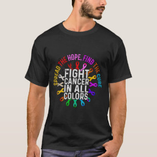 Vecht tegen kanker elke kleur t-shirt