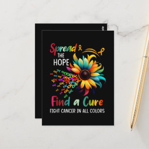 Vecht tegen kanker in Spread-Hope Vind een genezin Briefkaart