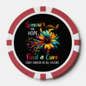 Vecht tegen kanker in Spread-Hope Vind een genezin Poker Chips (Voorkant)