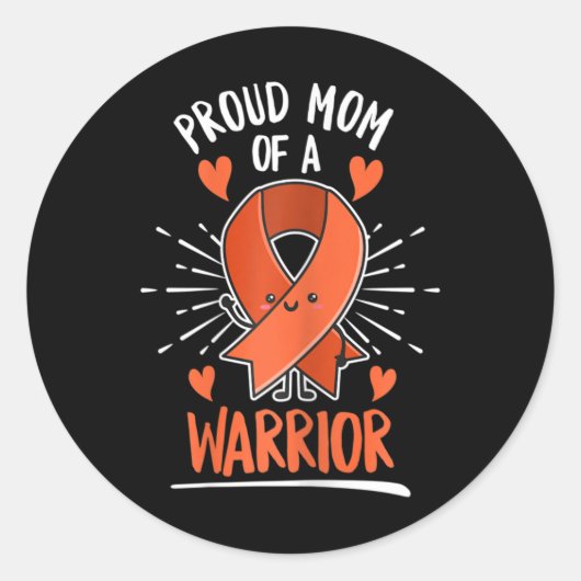 Vecht tegen Leukemie Ontwerp voor een Moeder van e Ronde Sticker (Voorkant)