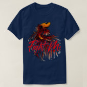 Vecht tegen mij waterarium eigenaar Betta Fighting T-shirt (Design voorkant)