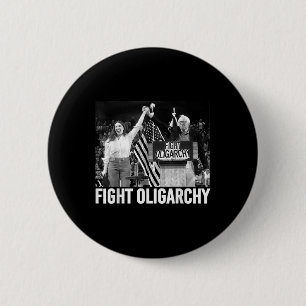 Vecht tegen oligarchie en verzet je tegen Bernie S Ronde Button 5,7 Cm