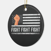 Vecht tegen Trump Amerikaanse vlag Patriottisch Keramisch Ornament (Links)
