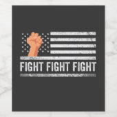 Vecht tegen Trump Amerikaanse vlag Patriottisch Wijn Etiket (Enkel label)