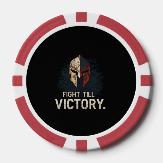 Vecht tot de overwinning poker chips (Voorkant)