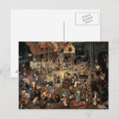 Vecht tussen Carnival en Lent, 1559 Briefkaart (Voorkant / Achterkant)