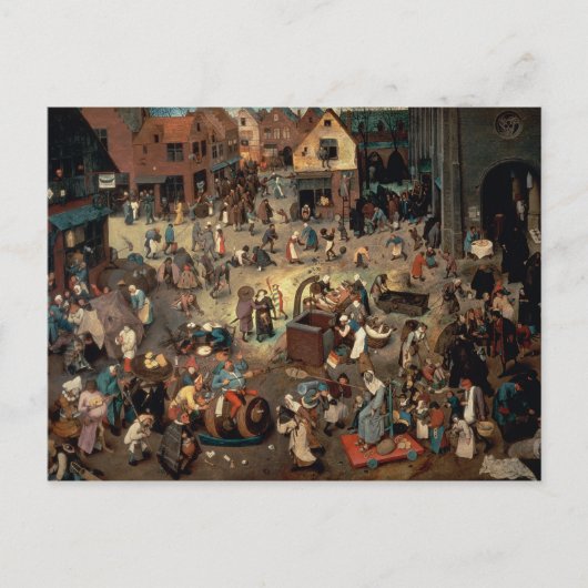 Vecht tussen Carnival en Lent, 1559 Briefkaart (Voorkant)