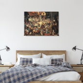 Vecht tussen Carnival en Lent, 1559 Canvas Afdruk (Insitu (Slaapkamer))