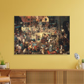 Vecht tussen Carnival en Lent, 1559 Canvas Afdruk (Insitu (Woonkamer))