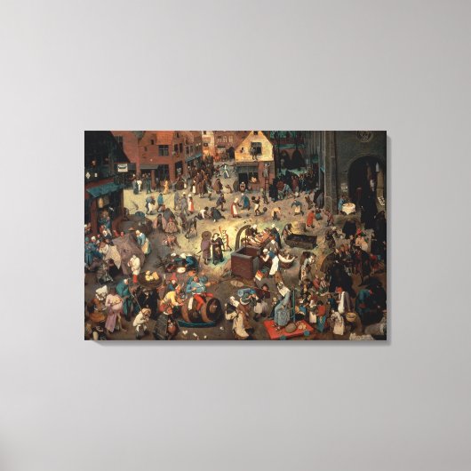 Vecht tussen Carnival en Lent, 1559 Canvas Afdruk (Voorkant)