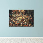 Vecht tussen Carnival en Lent, 1559 Canvas Afdruk (Insitu (Houten vloer))