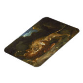 Vecht tussen een leeuw en een tijger magneet (Linkerzijde)