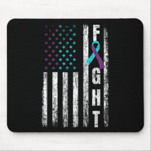 Vecht Usa Vlag Gelukkig Zelfmoordpreventie bewustz Muismat