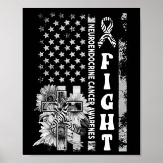 Vecht Usa Vlag Zonnebloem Christelijk Bourgondië H Poster