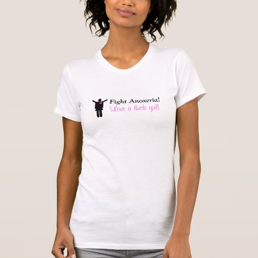 Vecht van een dik meisje! t-shirt (Voorkant)