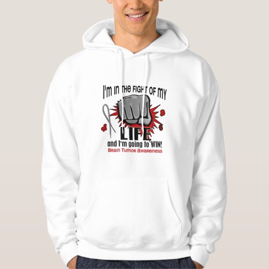 Vecht van mijn leven 2-hersentumor hoodie (Voorkant)