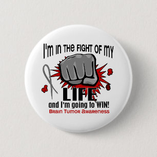 Vecht van mijn leven 2-hersentumor ronde button 5,7 cm
