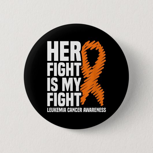 Vecht Vecht Oranje Lint Leukemie Kanker Ronde Button 5,7 Cm (Voorkant)