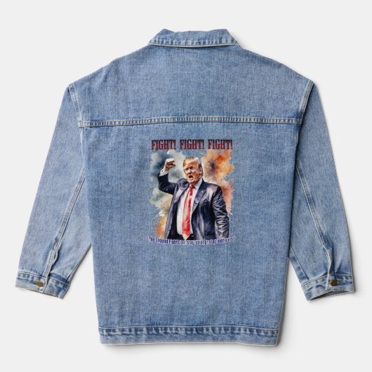 Vecht! Vecht! Vecht! Trump legende Denim Jacket (Achterkant)
