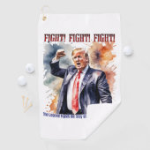 Vecht! Vecht! Vecht! Trump legende Golfhanddoek (Insitu)