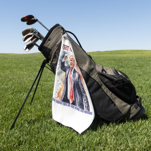 Vecht! Vecht! Vecht! Trump legende Golfhanddoek (Groen)