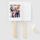 Vecht! Vecht! Vecht! Trump legende Handwaaier (Voorkant en achterkant)