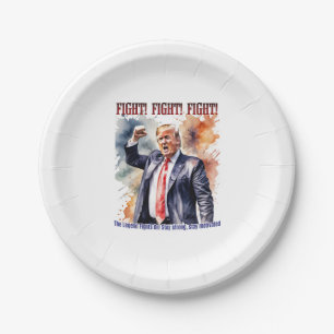 Vecht! Vecht! Vecht! Trump legende Papieren Bordje