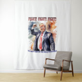 Vecht! Vecht! Vecht! Trump legende Wandkleed (In situ)