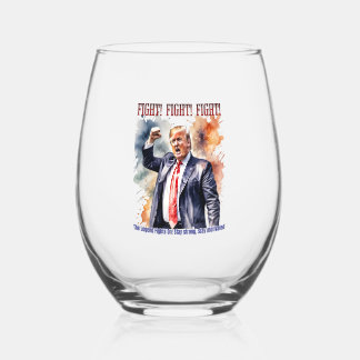 Vecht! Vecht! Vecht! Trump legende Wijnglas Zonder Voet