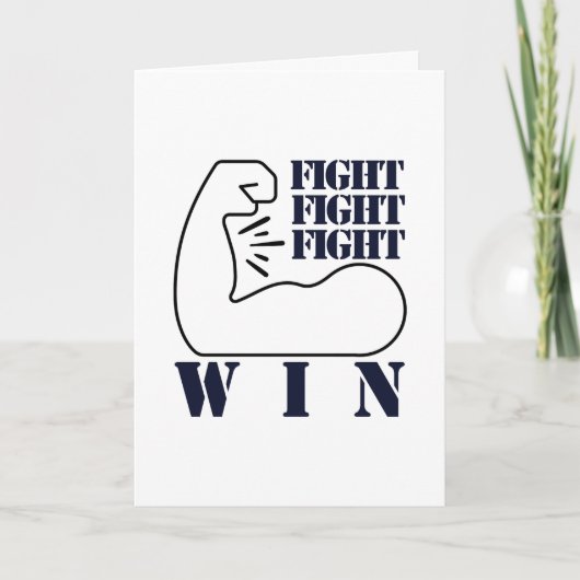 Vecht, vecht, vecht, win bedankkaart (Voorkant)