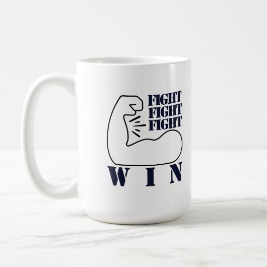 Vecht, vecht, vecht, win koffiemok (Links)