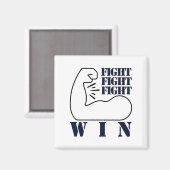 Vecht, vecht, vecht, win magneet (Voorkant / Achterkant)