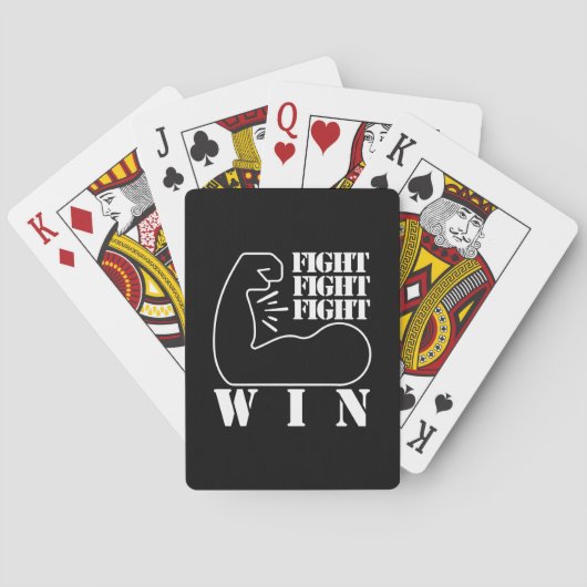 Vecht, vecht, vecht, win pokerkaarten (Achterkant)