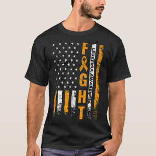 Vecht Vlag Vlag Leukemie Bewustheid Kanker Overlev T-shirt