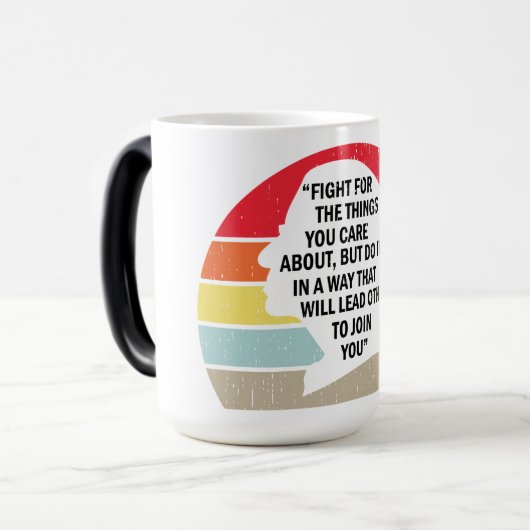 Vecht voor de dingen waar je om geeft magische mok (Voorkant links)