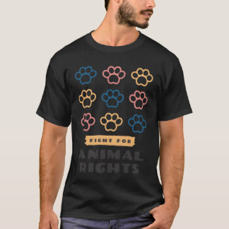 Vecht voor de rechten van dieren familie t-shirt