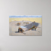 Vecht voor het watergat canvas afdruk (Voorkant)