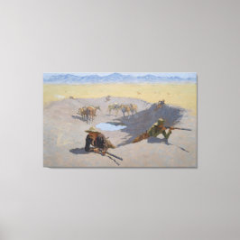 Vecht voor het watergat canvas afdruk